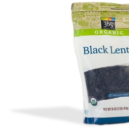 bag of black lentils